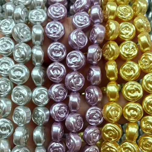 Жемчужные бусины из стекла, Стеклянный жемчуг, Роуз, полированный, DIY, Много цветов для выбора, 10mm, Приблизительно 37ПК/Strand, продается Strand[