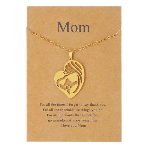 Acier inoxydable 304 collier, avec 5cm chaînes de rallonge, Placage, Bijoux Fête des Mères & styles différents pour le choix & pour femme Environ 45 cm, Vendu par PC