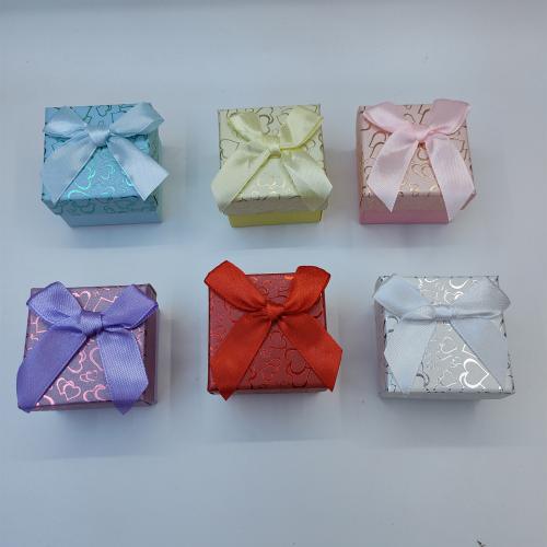 Boîte Cadeau de bijoux, papier, impression, Anti-poussière, plus de couleurs à choisir, Vendu par lot
