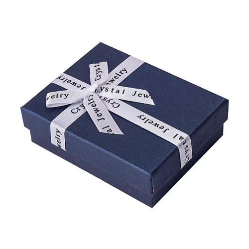 Boîte Cadeau de bijoux, papier, rectangle, Anti-poussière & avec une décoration de noeud à boucles, plus de couleurs à choisir Vendu par lot