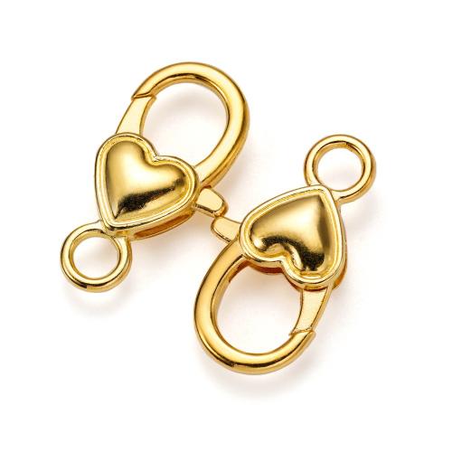 Zinc Alloy Lobster Clasp, Heart, plated, DIY 