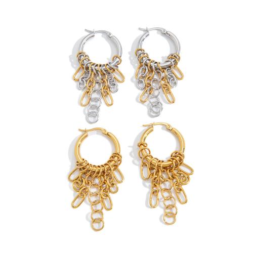 Huggie Hoop Drop Earring, acier inoxydable, Plaqué or 18K, bijoux de mode & pour femme, plus de couleurs à choisir Vendu par paire