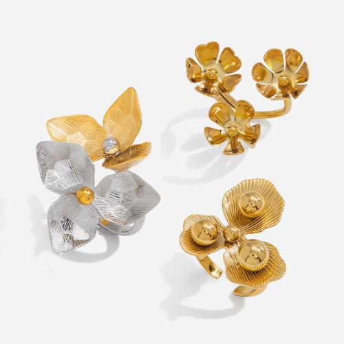 Bague en acier inoxydable Incrusté de zircon, Placage, bijoux de mode & réglable & styles différents pour le choix & pour femme, plus de couleurs à choisir, Vendu par PC