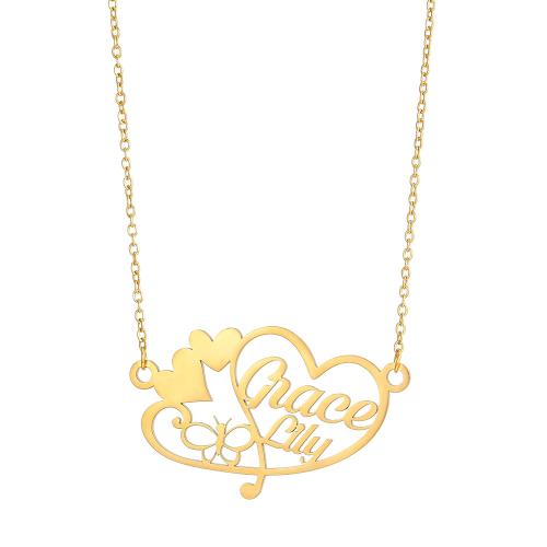 Acier inoxydable 304 collier, avec 5cm chaînes de rallonge, coeur, Placage, Bijoux Fête des Mères & pour femme, plus de couleurs à choisir Environ 46 cm, Vendu par PC