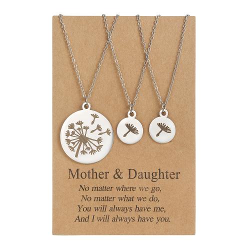 Acier inoxydable 304 collier, avec 5cm chaînes de rallonge, Plat rond, poli, Bijoux Fête des Mères & styles différents pour le choix & pour femme, couleur originale Environ 45 cm, Vendu par fixé