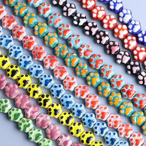 Placage Perle Porcelaine, Griffe, dessiné à la main, DIY, plus de couleurs à choisir Environ 2.4mm Vendu par sac