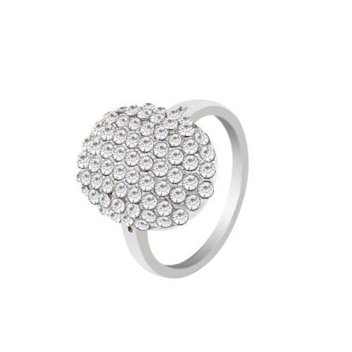 Acier inoxydable 304 bague, pour femme & avec strass Vendu par PC