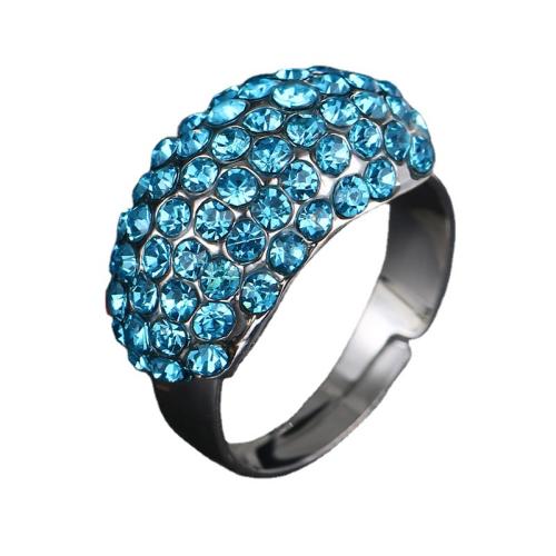 laiton Cuff Bague, Placage, pour femme & avec strass, plus de couleurs à choisir Vendu par PC