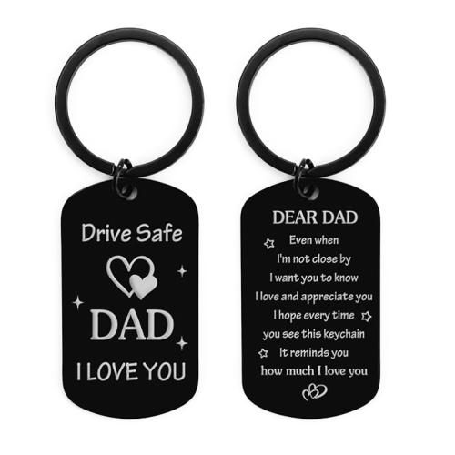 304ステンレススチール キークラスプ, メッキ, レーザーパターン & 文字パターンを持つ & 男性用 & 両面, ブラック 売り手 パソコン