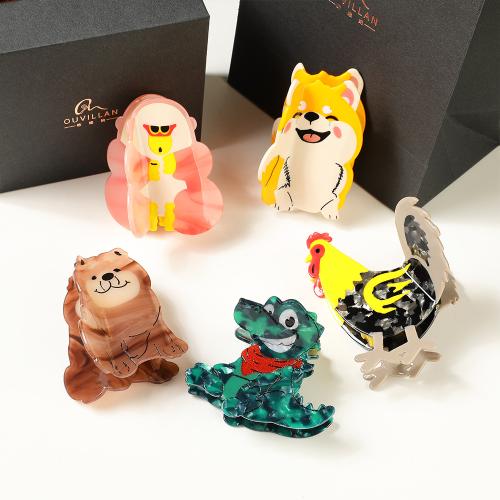 Feuille d'acétate griffes pince à cheveux, animal, fait à la main, styles différents pour le choix & pour femme, Vendu par PC