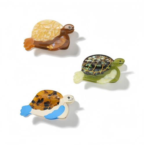 Ацетатный лист Заколка-крабик, Черепаха, Милые & Женский, Много цветов для выбора продается PC[