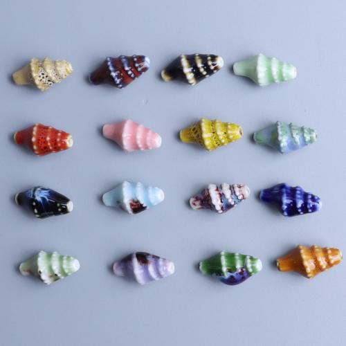 動物磁器のビーズ, 磁器, 巻貝, DIY, 無色 穴:約 2mm, 100パソコン/バッグ, 売り手 バッグ