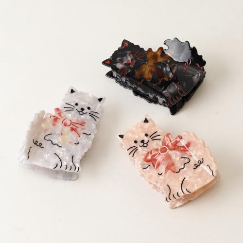 アセテートシート バンスクリップ, ネコ, ハンドメイド, ファッションジュエリー & 女性用, 無色 売り手 パソコン[