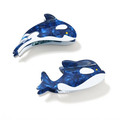 アセテートシート バンスクリップ, クジラ, かわいい & 女性用, 無色, 売り手 パソコン[