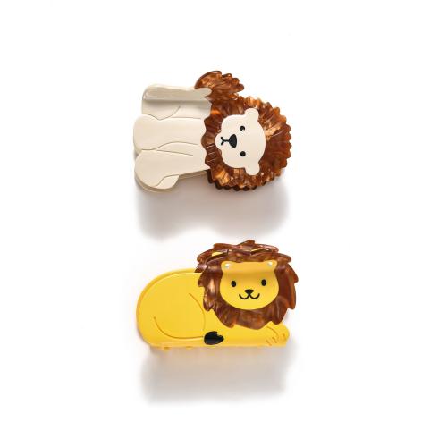 アセテートシート バンスクリップ, ライオン, かわいい & 異なるスタイルを選択 & 女性用, 売り手 パソコン[