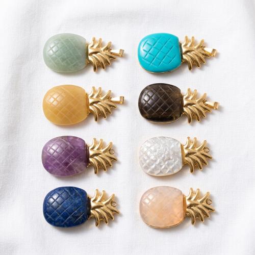 宝石用原石の宝石類のペンダント, ジェムストーン, パイナップル, DIY & 選択のための異なった材料 売り手 パソコン