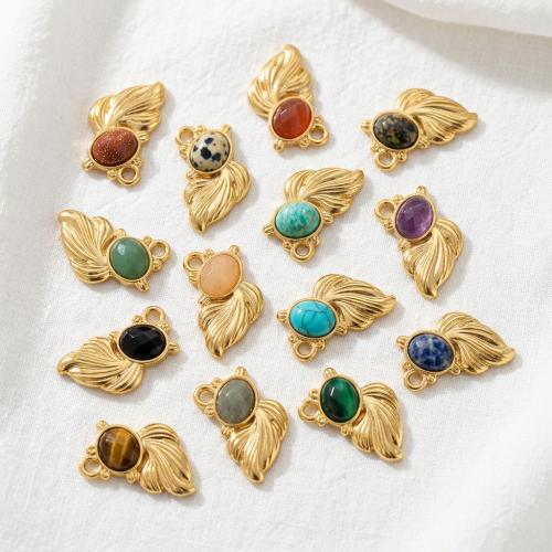 宝石用原石の宝石類のペンダント, ジェムストーン, とともに 304ステンレススチール, DIY & 選択のための異なった材料 売り手 パソコン