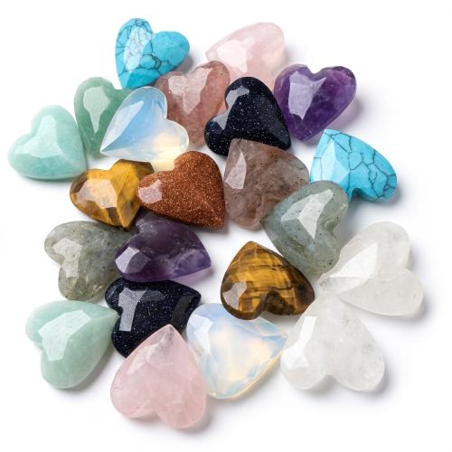 1つの宝石ビーズ, ジェムストーン, ハート形, DIY & 選択のための異なった材料 & 切り面 売り手 パソコン