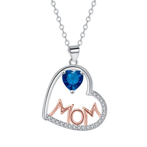 銅 ネックレス, とともに 304ステンレス鋼チェーン, とともに 5cm エクステンダチェーン, ハート形, メッキ, クロスチェーン & 母の日ジュエリー & 女性用 & ライン石のある, 無色, 長さ:約 45 センチ, 売り手 パソコン