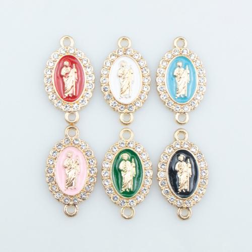 エナメル亜鉛合金のコネクタ, 亜鉛合金, ゴールドメッキ, DIY & ライン石のある & 1/1 ループ, 無色 売り手 パソコン