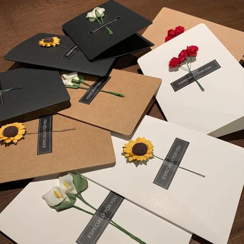 Paper Greeting Card, handmade, Mother Day Jewelry & with flower pattern & for woman 