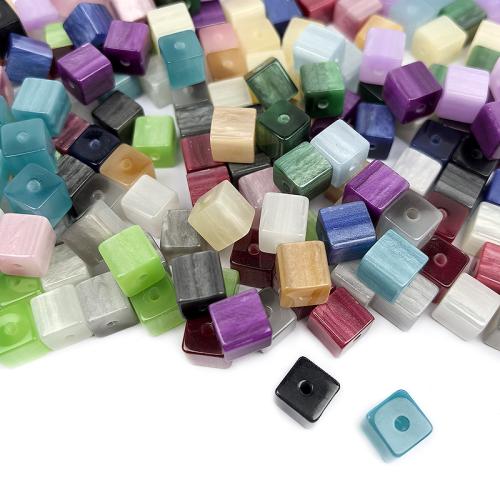 Resin Jewelry Beads, Square, DIY 8mm 