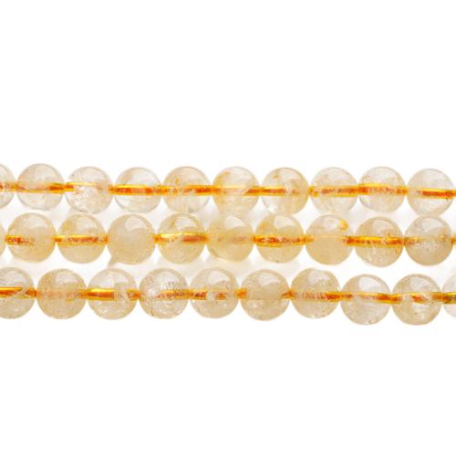 Natural Citrine Beads, Round, DIY 