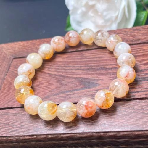 Citrine Bracelet, Round, Unisex Grade AA 