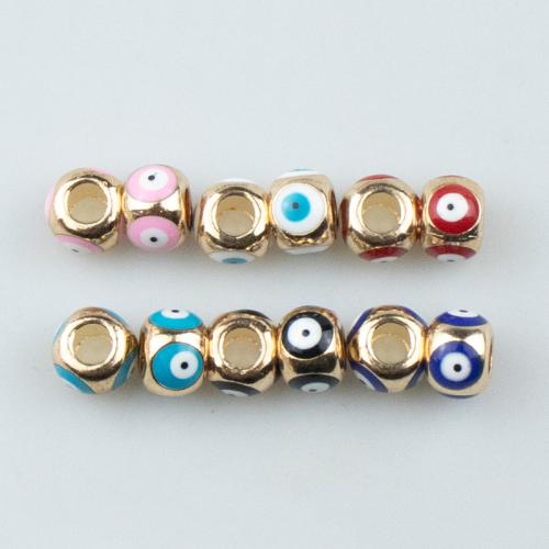 Enamel Zinc Alloy Beads, gold color plated, DIY 