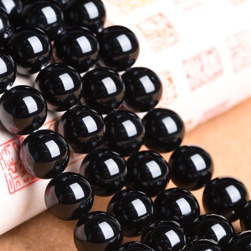 Black Obsidian Beads, Round, DIY 