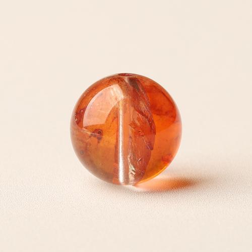 Single Gemstone Beads, Red Marble Glue Stone, Round, DIY 