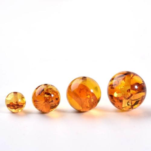 Natural Amber Beads, Round, polished, DIY 