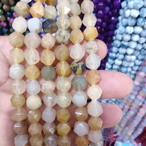 Single Gemstone Beads, Rhombus, polished, Star Cut Faceted & DIY 10mm, Approx 