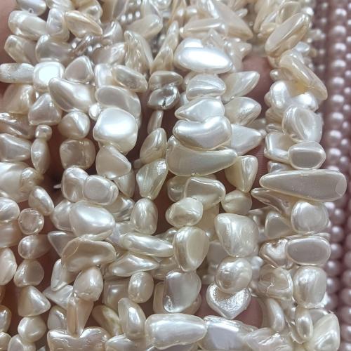 Seashell Beads, White Shell, irregular, DIY Approx 