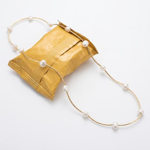 Cultured Freshwater Pearl Brass Bracelet, with Brass, gold color plated, fashion jewelry & elastic & for woman pearl size 6-8mm Approx 50 cm 