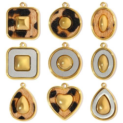 Stainless Steel Pendants, 304 Stainless Steel, with Cloth, plated, DIY 