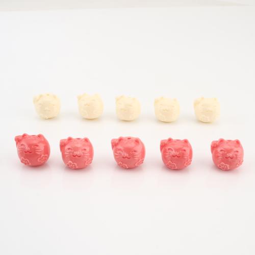 Meer Bambus Koralle Perlen, Vermögen-Katze, DIY, keine, 18x16x16mm, verkauft von PC