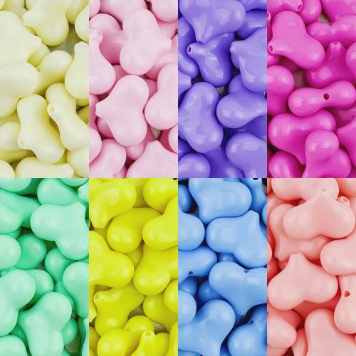 固体アクリル ビーズ, アクリル, ハート形, DIY, 無色 穴:約 2mm, 20パソコン/バッグ, 売り手 バッグ