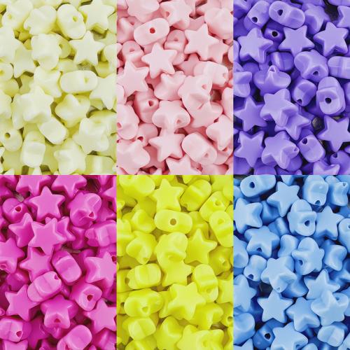 固体アクリル ビーズ, アクリル, 星, DIY & ソリッドカラー, 無色 穴:約 1.8mm, 30パソコン/バッグ, 売り手 バッグ