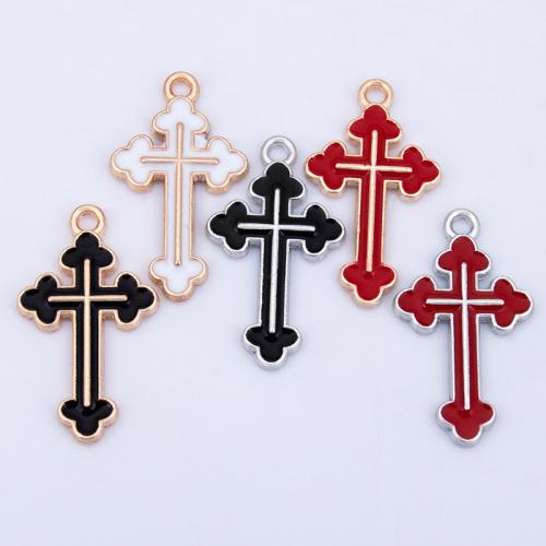 Zink Legierung Emaille Anhänger , Zinklegierung, Kreuz, plattiert, DIY, keine, 14x25mm, verkauft von PC