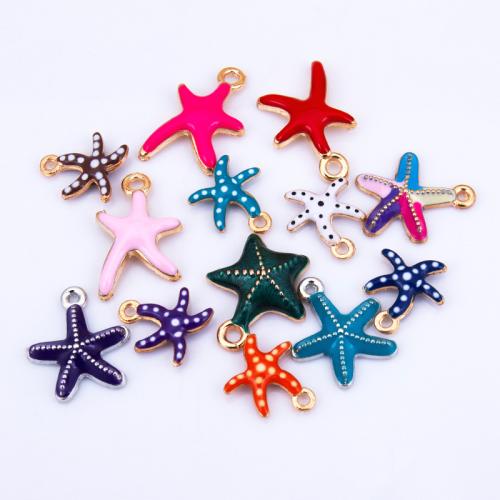 Zink Legierung Emaille Anhänger , Zinklegierung, Seestern, plattiert, DIY & verschiedene Stile für Wahl, keine, verkauft von PC