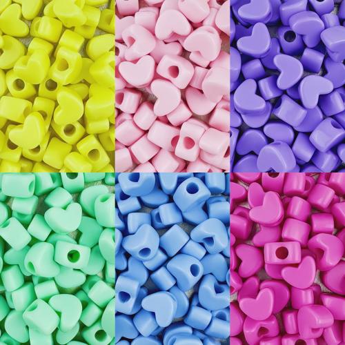 Solid Color Acrylic Beads, Heart, DIY Approx 4mm 
