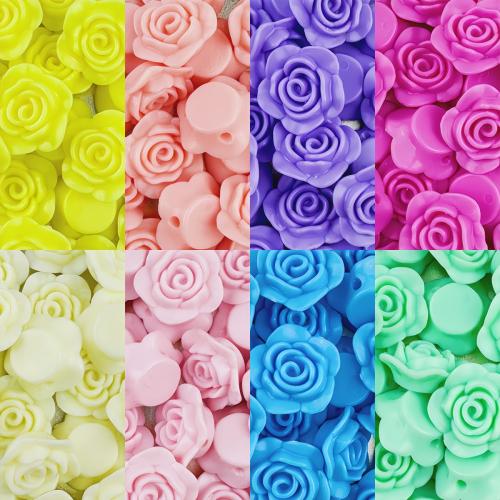 Solid Color Acrylic Beads, Rose, DIY Approx 2mm 