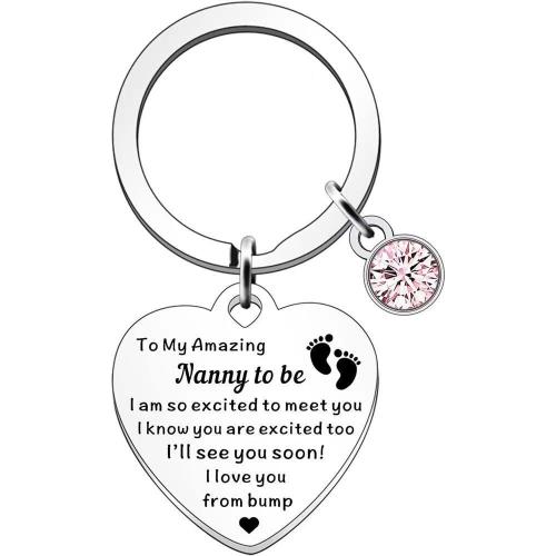 304 Stainless Steel Key Clasp, Heart, Mother Day Jewelry & for woman, original color 