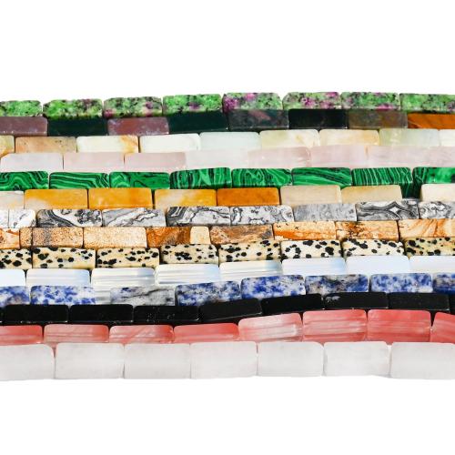 Einzelne Edelstein Perlen, Rechteck, poliert, DIY & verschiedenen Materialien für die Wahl, 8x20mm, ca. 18-19PCs/Strang, verkauft von Strang