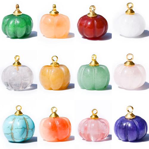 Edelstein Schmuck Anhänger, Kürbis, geschnitzt, DIY & verschiedenen Materialien für die Wahl, 14mm, verkauft von PC