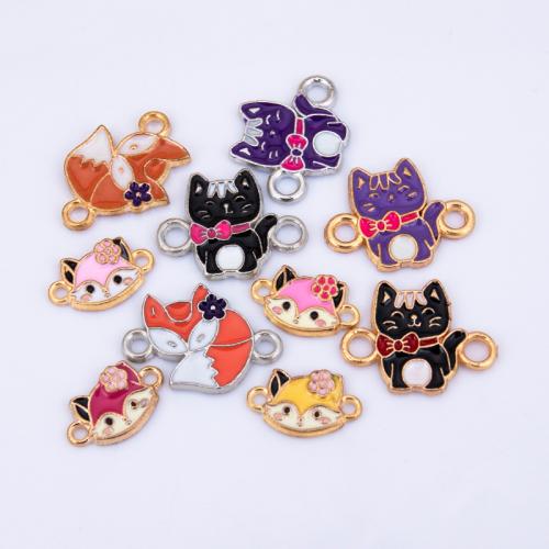 connecteur en alliage zinc à émail, alliage de zinc, Placage, DIY & styles différents pour le choix & boucle de 1/1, plus de couleurs à choisir, Vendu par PC