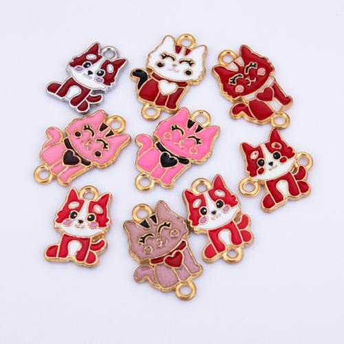 Emaille Zink Legierung Connector, Zinklegierung, plattiert, DIY & verschiedene Stile für Wahl & 1/1-Schleife, keine, verkauft von PC