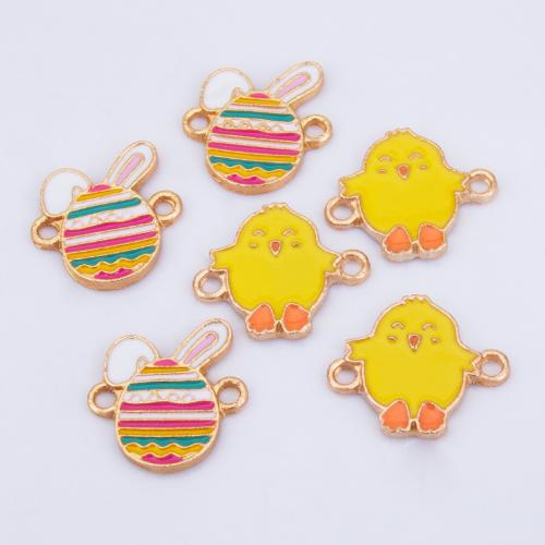 Emaille Zink Legierung Connector, Zinklegierung, plattiert, DIY & verschiedene Stile für Wahl & 1/1-Schleife, keine, verkauft von PC