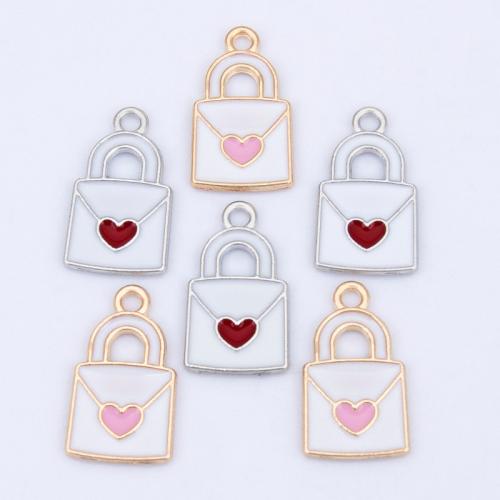 Zink Legierung Emaille Anhänger , Zinklegierung, Türschloss, plattiert, DIY, keine, 11x20mm, verkauft von PC